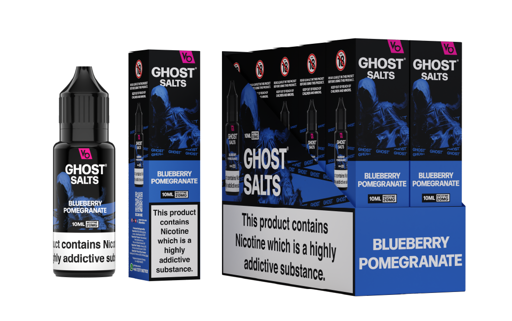 Blueberry Pomegranate Ghost Salts With Cartons
