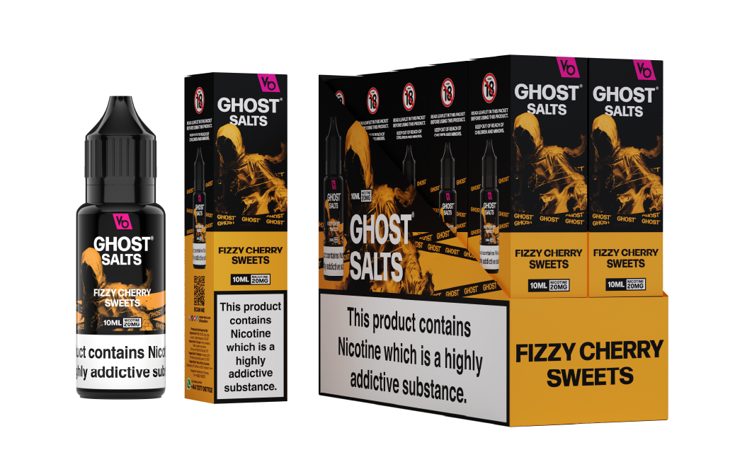 Fizzy Cherry Sweet Ghost Salts With Cartons