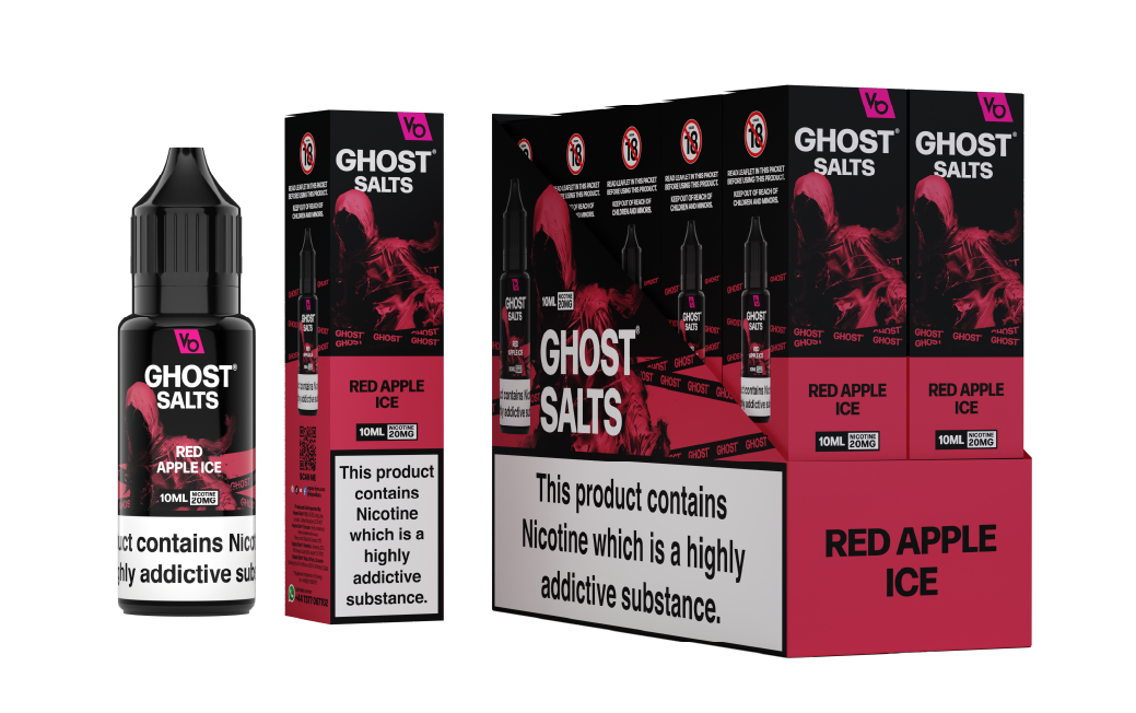 Red Apple Ice Ghost Salts Cartons