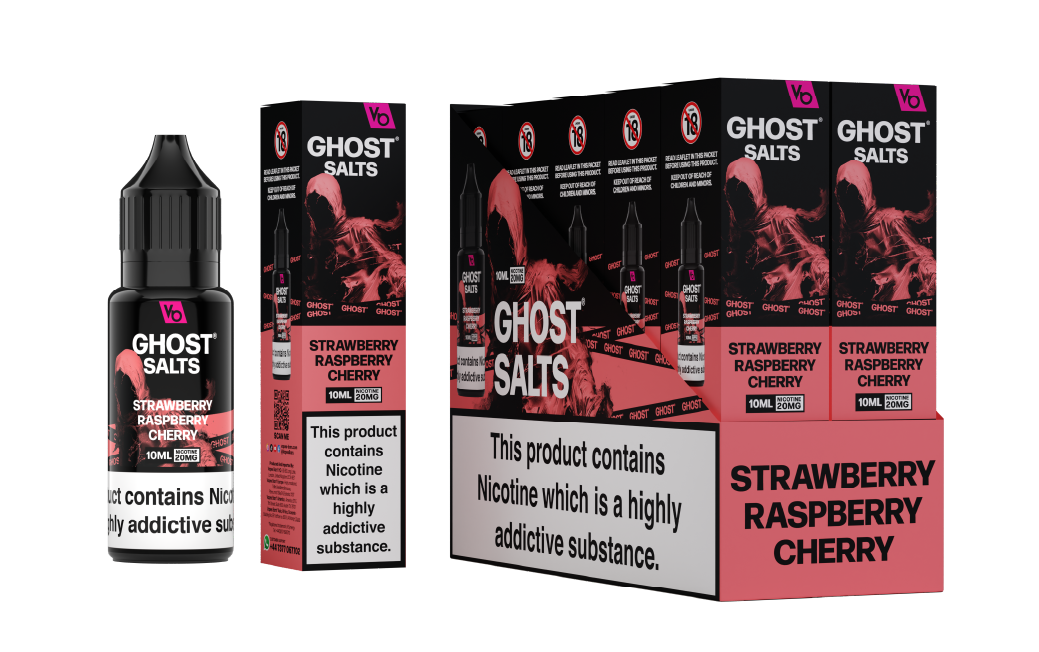 Strawberry Raspberry Cherry Ghost Salts With Cartons
