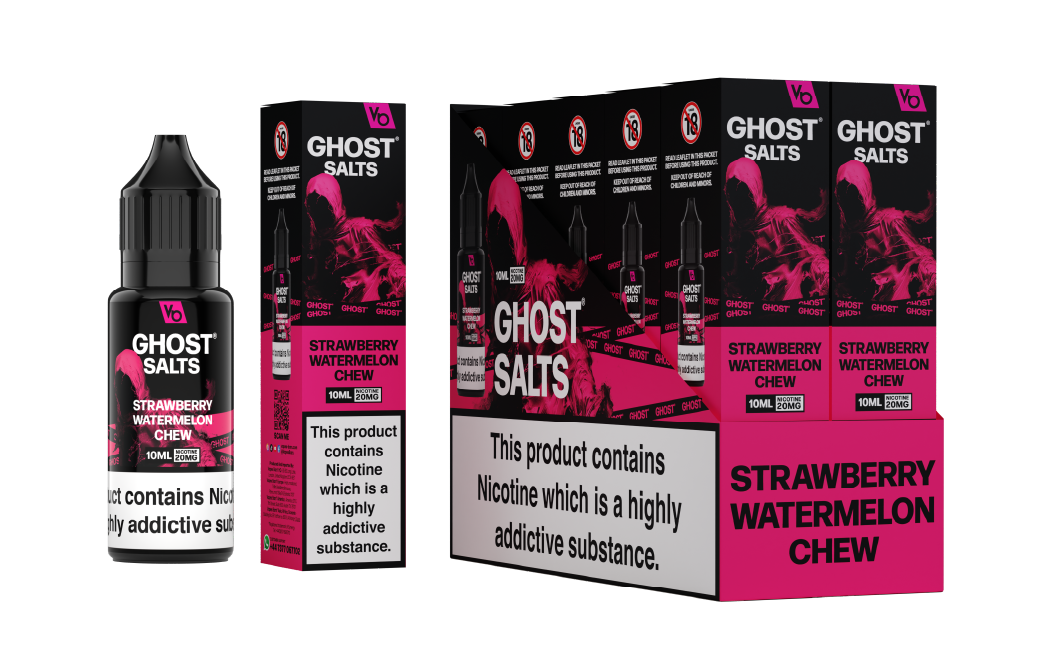 Strawberry Watermelon Chew Ghost Salts With Cartons