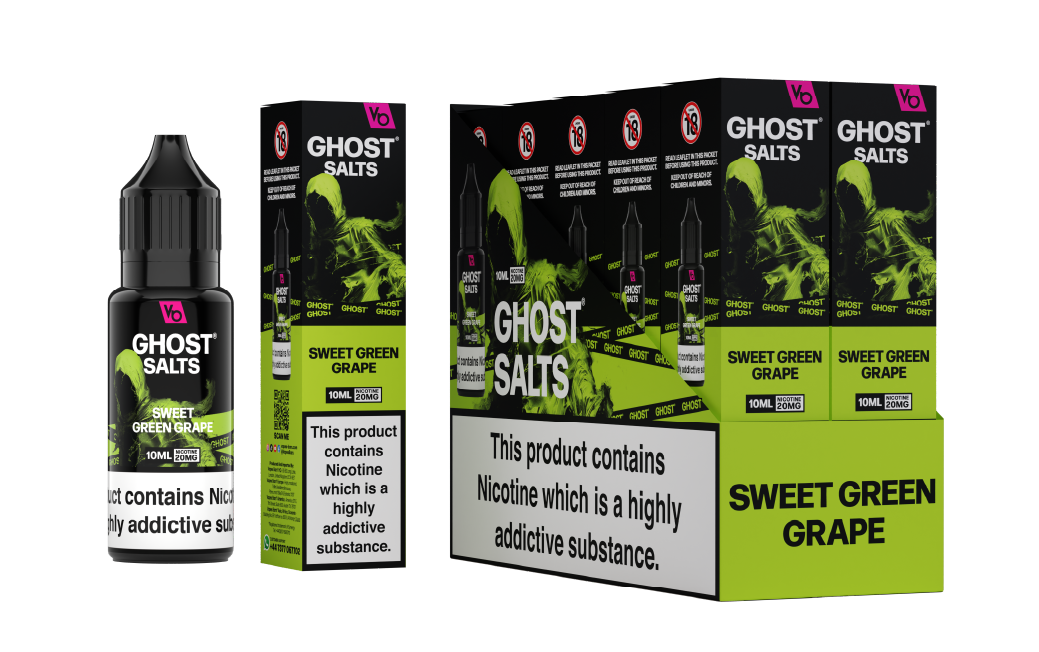 Sweet Green Grape Ghost Salts with Cartons