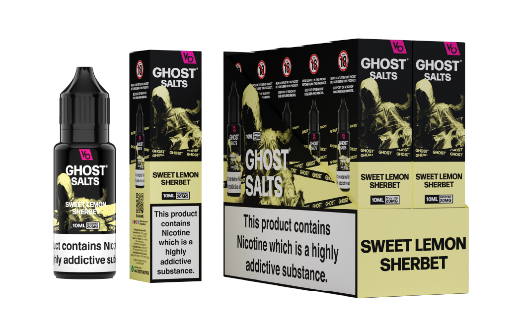 Sweet Lemon Sherbet Ghost Salts With Cartons