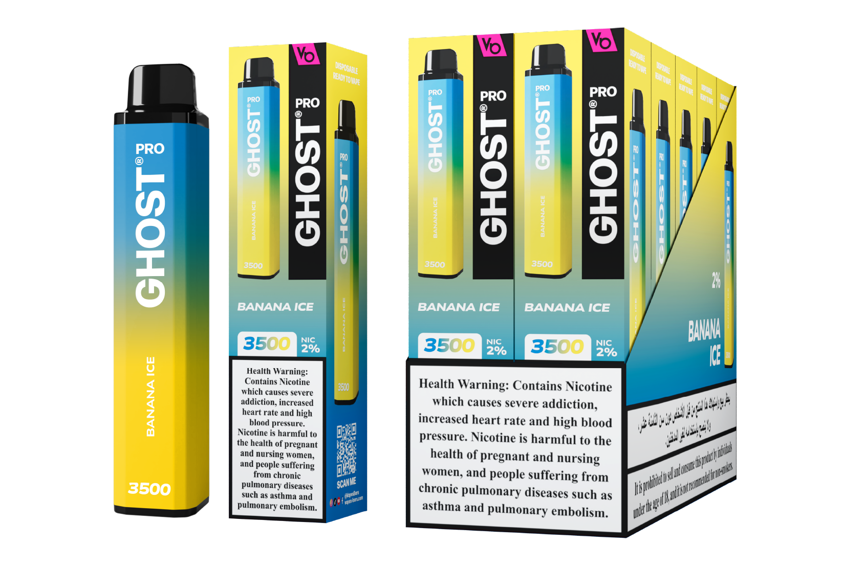 GHOST PRO 3500 Banana Ice