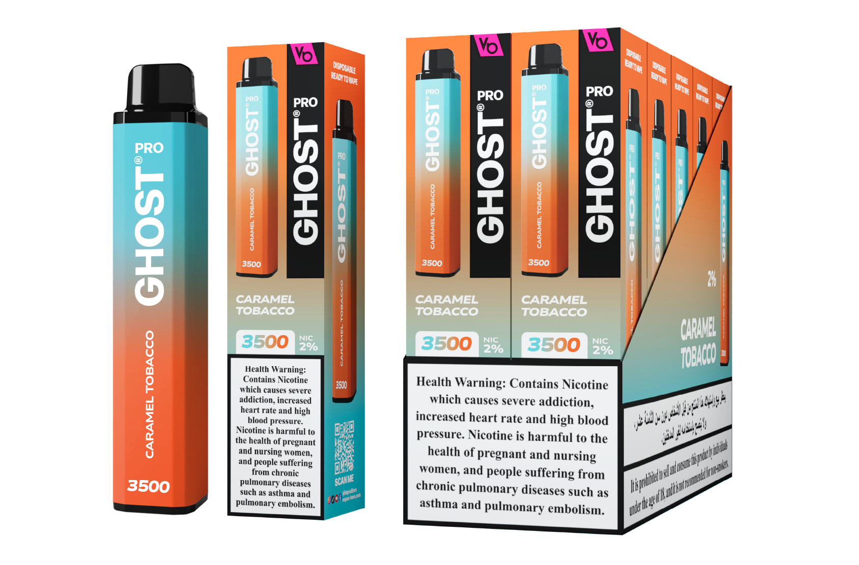GHOST PRO 3500 Caramel Tobacco