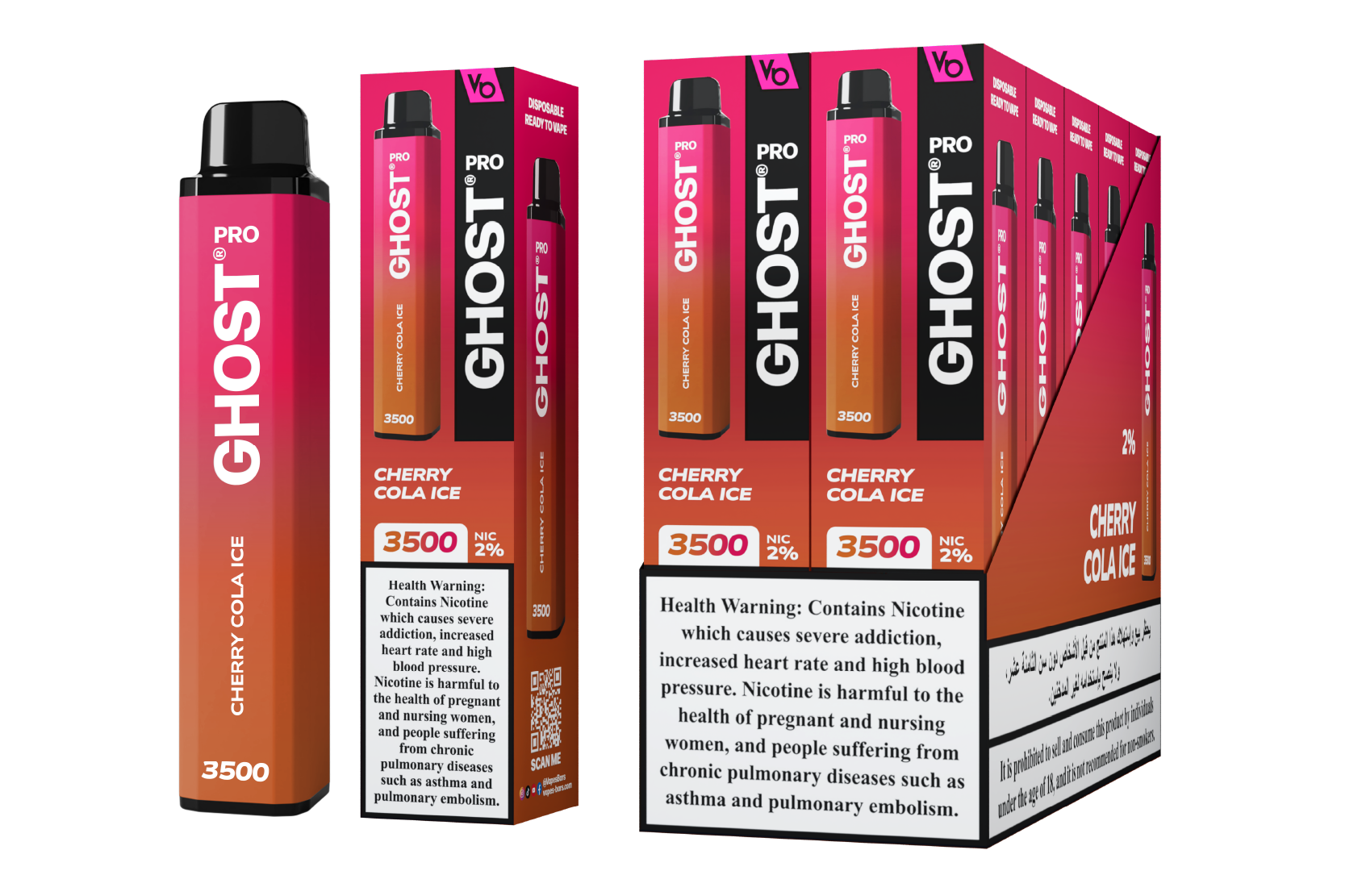 GHOST PRO 3500 Cherry Cola Ice