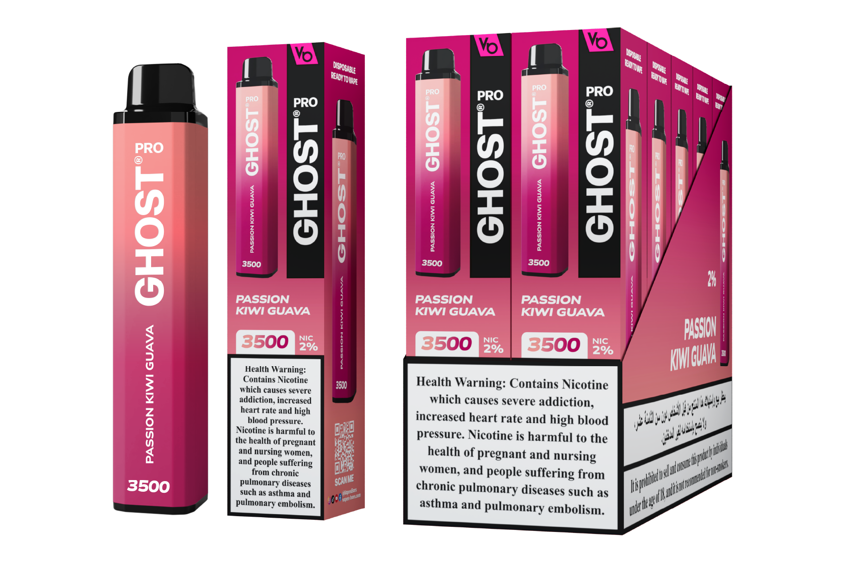 GHOST PRO 3500 Passion Kiwi Guava