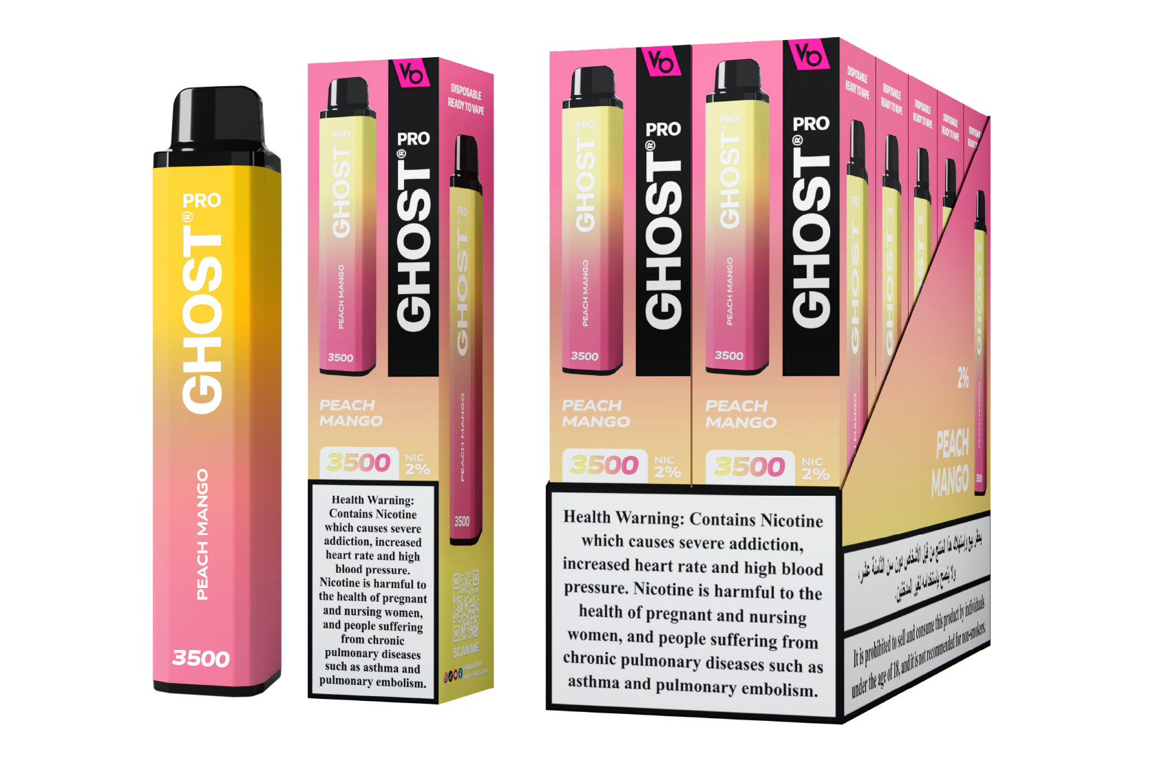GHOST PRO 3500 Peach Mango
