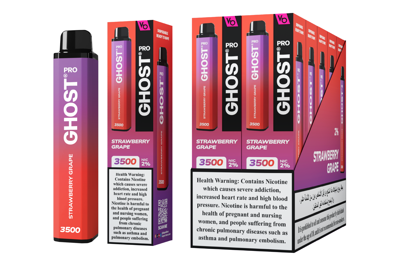 GHOST PRO 3500 Strawberry Grape